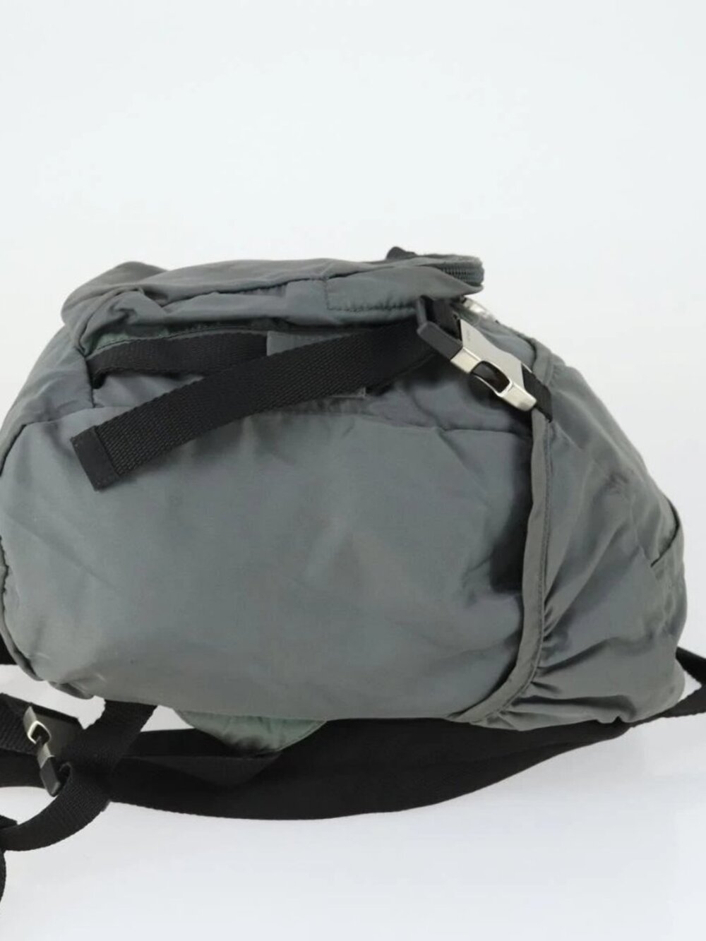 PRADA Backpack Nylon Gray Silver Auth BA10134 - Picture 3 of 15